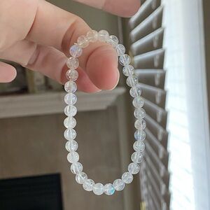 Rainbow Moonstone Bracelet 4–5mm Blue Flash